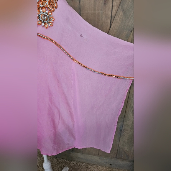 BOSTON PROPER Beaded Ombre Tunic In Pink Multi. Size Small - Picture 14 of 16